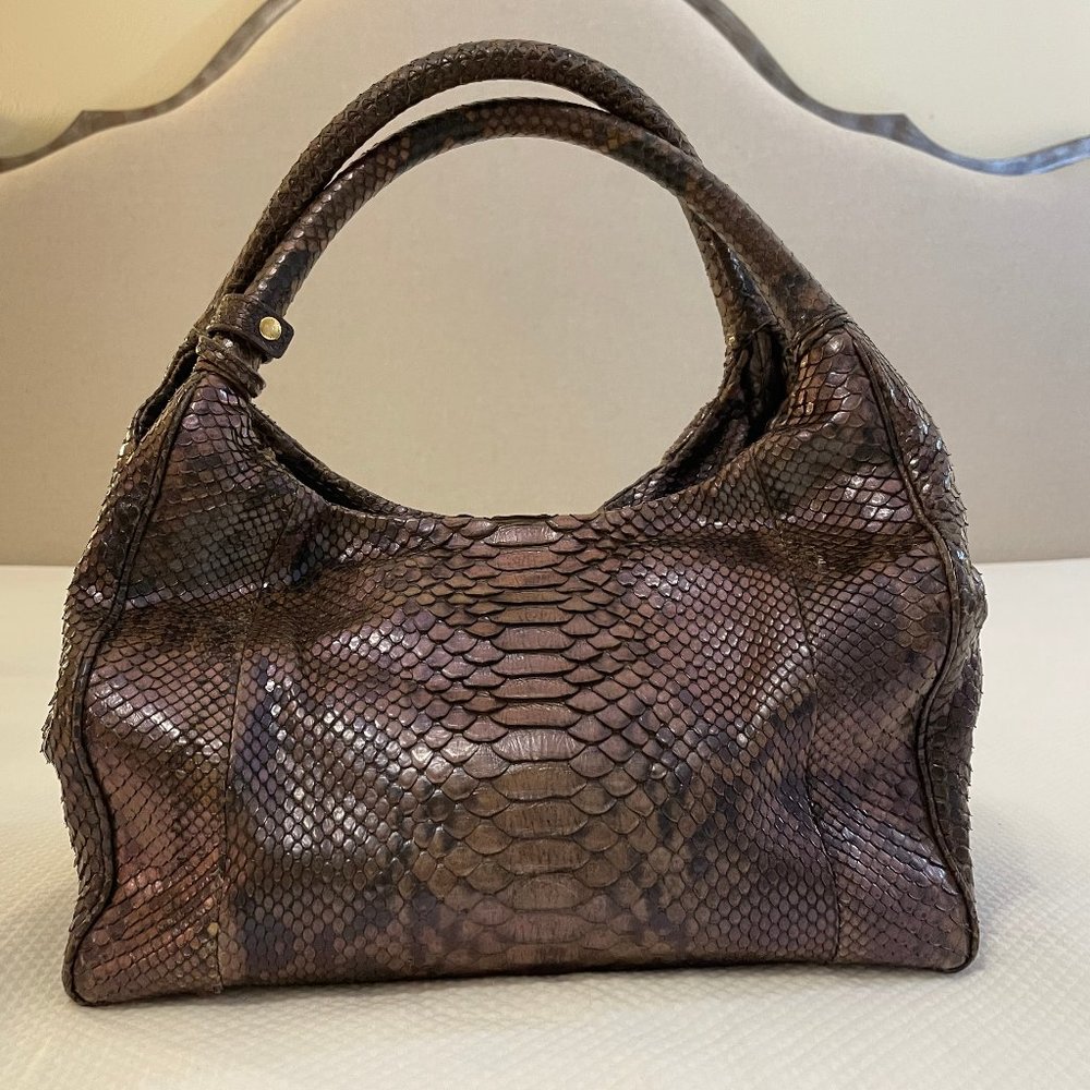 Devi Kroell Metallic Python Hobo Bag - Picture 2 of 10
